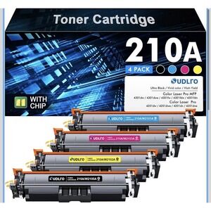 SUDLTO 210A Toner Cartridges with Chip - 4301fdw Toner Replacement for HP 210A